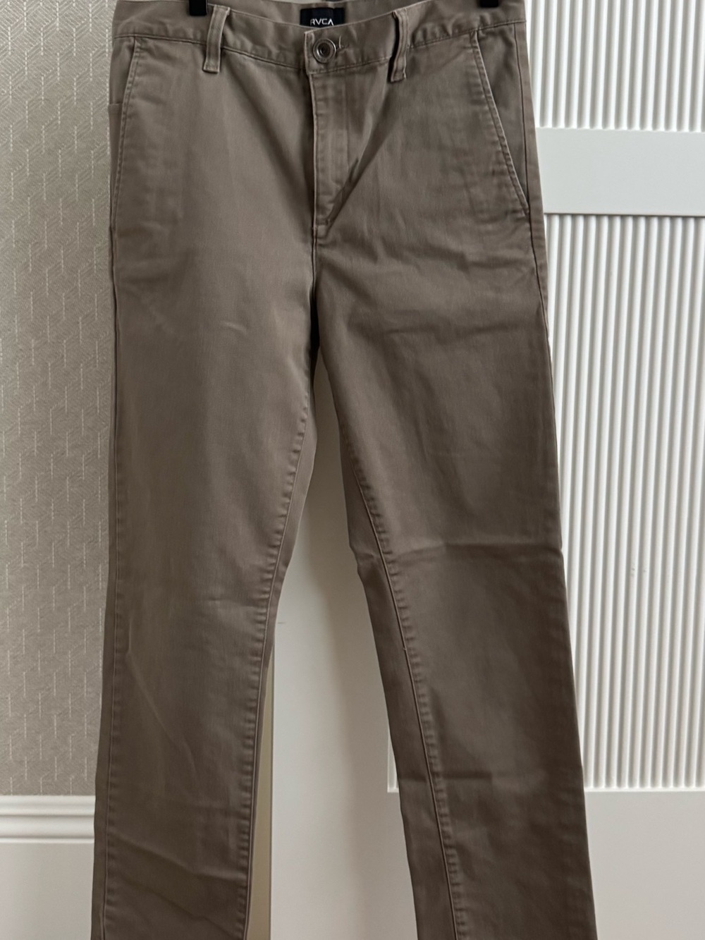 RVCA BOYS WEEKDAY STRETCH STRAIGHT PANT - DARK KHAKI